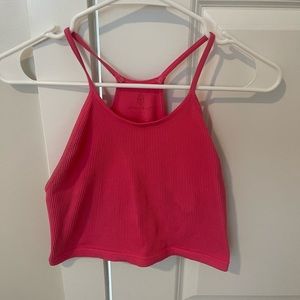 Free people movement pink happiness runs crop tank